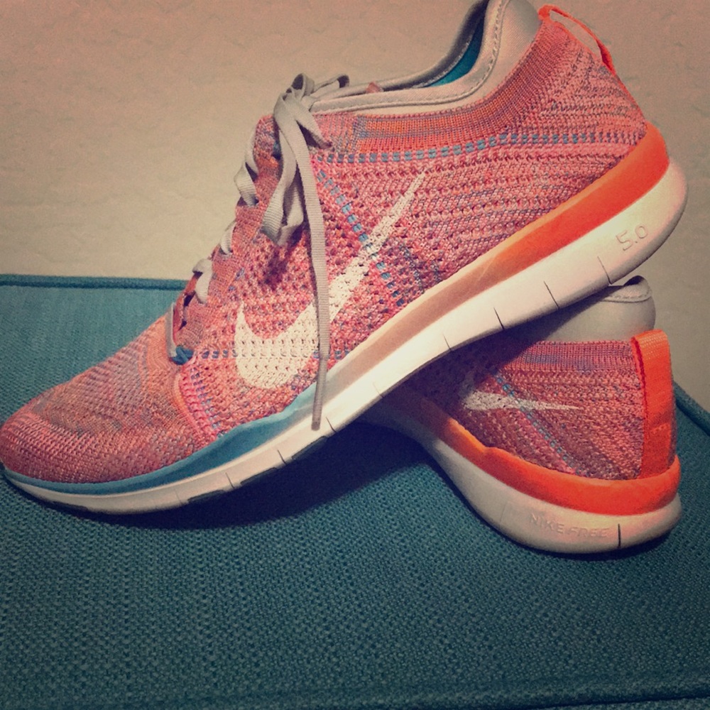 Multi color Nike Free 5.0 shoes